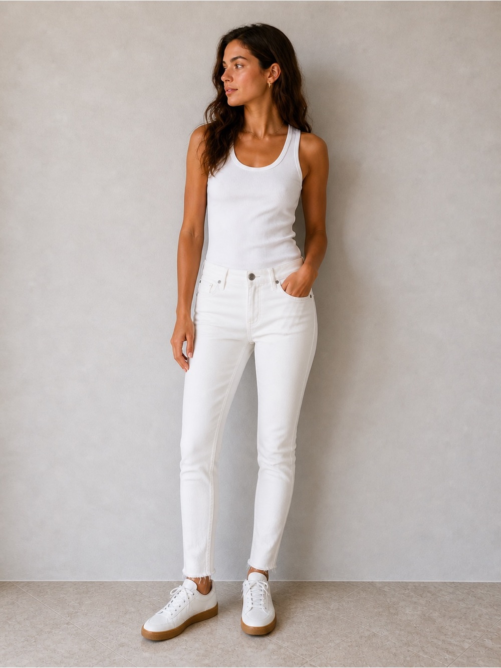 Ag Adriano Goldschmied White Fabric Jeans size 26R